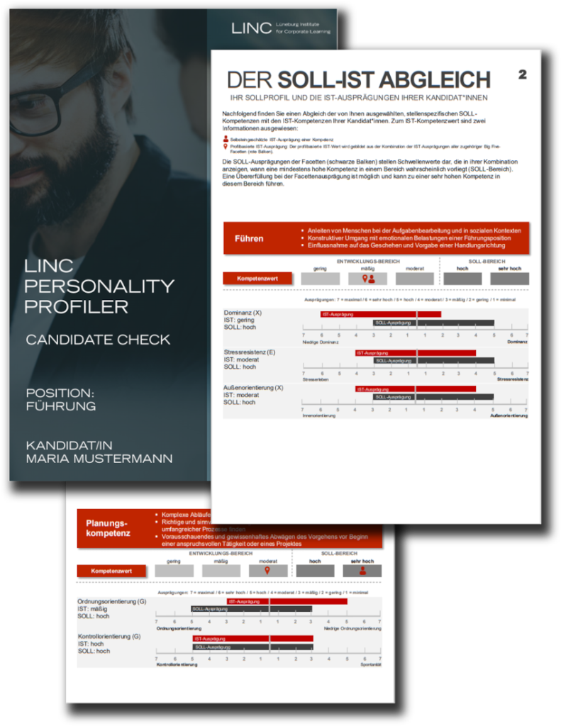 LINC PERSONALITY PROFILER Candidate Check Persönlick